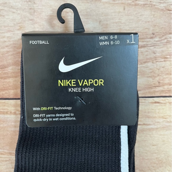 Nike Vapor Knee High Dri-Fit Football Socks Black Size M  SX5732-014 - NWT - Picture 3 of 6